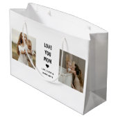Grand Sac Cadeau Modern Personalized Photo Gift for Mom (Dos Angle)