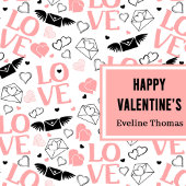 Grand Sac Cadeau Modern Wedding Heart Sketch Personalized Gift Bag