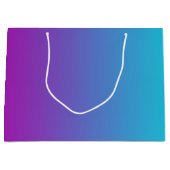 Grand Sac Cadeau Moderne bleu violet dégradé (Devant)