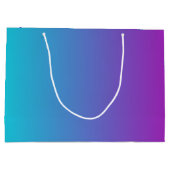 Grand Sac Cadeau Moderne bleu violet dégradé (Dos)