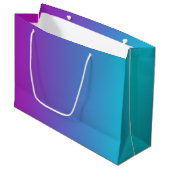 Grand Sac Cadeau Moderne bleu violet dégradé (Devant Angle)