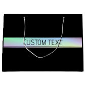 Grand Sac Cadeau Moderne Dégradé Coloré & Texte Modifiable (Devant)