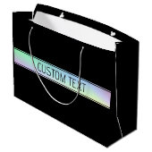 Grand Sac Cadeau Moderne dégradé de couleurs et texte modifiable (Dos Angle)