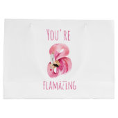 Grand Sac Cadeau Moderne Vous Flamazirez Beauté Flamant rose rose (Dos)