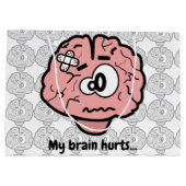 Grand Sac Cadeau Mon cerveau me fait mal (Dos)