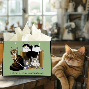 Grand Sac Cadeau Mon chat a des chats