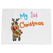 Grand Sac Cadeau mon ęr Noël (renne) (Devant)