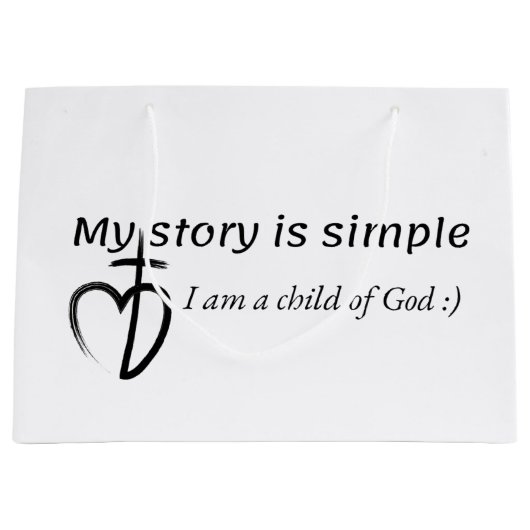 Grand Sac Cadeau Mon histoire est simple (Devant)