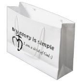 Grand Sac Cadeau Mon histoire est simple (Devant Angle)
