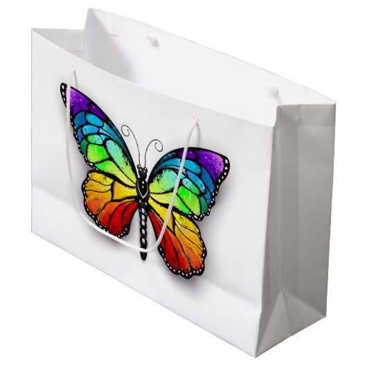 Grand Sac Cadeau Monarque papillon arc-en-ciel (Devant Angle)
