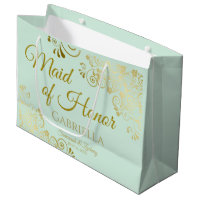 Monnaie verte et or dentelle Maid of Honor Chic Ma