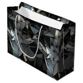 Grand Sac Cadeau monochrome sans fin : (Devant Angle)