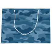 Grand Sac Cadeau Monocolore bleu acier Camo (Devant)