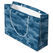 Grand Sac Cadeau Monocolore bleu acier Camo (Dos Angle)