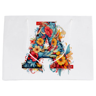 Grand Sac Cadeau Monogramme A Abloom