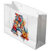 Grand Sac Cadeau Monogramme A Abloom (Devant Angle)