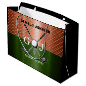 Grand Sac Cadeau Monogramme de golf cool (Dos Angle)