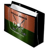 Grand Sac Cadeau Monogramme de golf cool (Devant Angle)