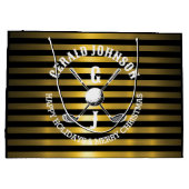 Grand Sac Cadeau Monogramme de golf élégant pour les vacances (Dos)