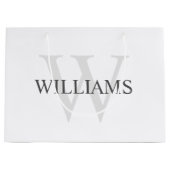 Grand Sac Cadeau Monogramme et nom personnalisés (Devant)