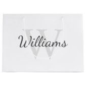 Grand Sac Cadeau Monogramme et nom personnalisés (Devant)