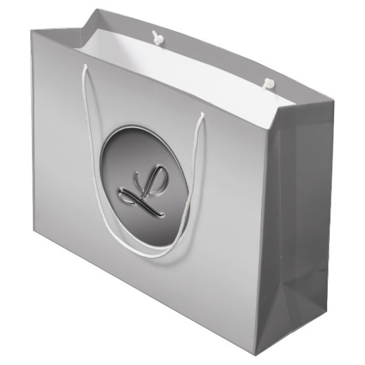 Grand Sac Cadeau Monogramme "Lettre L" (Dos Angle)