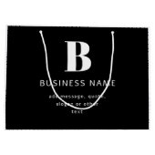 Grand Sac Cadeau Monogramme moderne modifiable Nom et message | Noi (Dos)