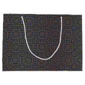 Grand Sac Cadeau Monogramme Motif Art déco géométrique (Dos)
