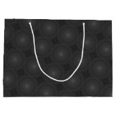 Grand Sac Cadeau Monogramme motif des cercles de charbon (Dos)