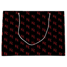 Monogramme noir rouge Mariage gothique minimal