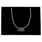 Grand Sac Cadeau Monogramme personnalisé classique (Devant)