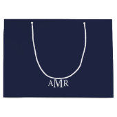 Grand Sac Cadeau Monogramme personnalisé classique (Devant)