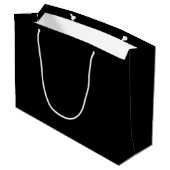 Grand Sac Cadeau Monogramme personnalisé et nom noir (Dos Angle)