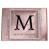 Grand Sac Cadeau Monogramme rose Parties scintillant or (Devant)