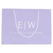 Grand Sac Cadeau Monogramme Simple Élégant Minimaliste Professionne (Dos)