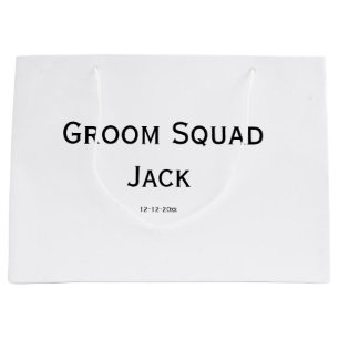 Grand Sac Cadeau monogramme simple personnalisé ajoutez votre nom m