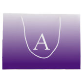 Grand Sac Cadeau Monogramme simple | Purple Ombre (Dos)