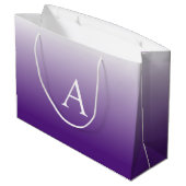 Grand Sac Cadeau Monogramme simple | Purple Ombre (Dos Angle)
