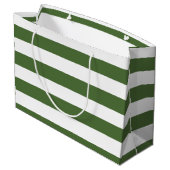Grand Sac Cadeau Monogramme Vert Profond Avec Gras (Dos Angle)