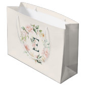 Grand Sac Cadeau Monographie florale de roses Paster E (Dos Angle)