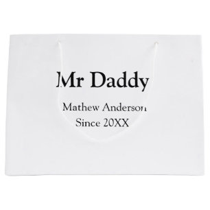 Grand Sac Cadeau Monsieur Papa depuis ajouter année nom parents nom