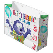 Grand Sac Cadeau Monster Bear Anniversaire de enfant Party (Devant Angle)