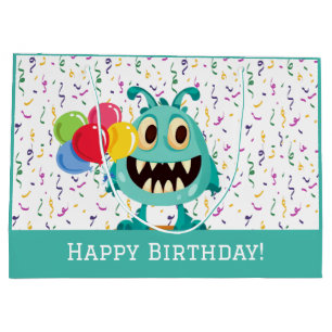 Grand Sac Cadeau Monstre/Dessin/alien