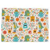 Grand Sac Cadeau Monstres de fête (Dos)