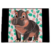 Grand Sac Cadeau Moo Deng Hippo (Devant)