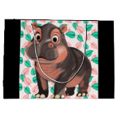 Grand Sac Cadeau Moo Deng Hippo (Dos)