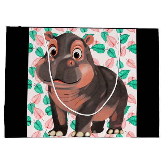 Grand Sac Cadeau Moo Deng Hippo (Dos)