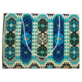 Grand Sac Cadeau Moquette orientale turque persane bleu vert (Dos)