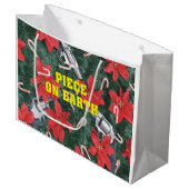 Grand Sac Cadeau Morceau drôle sur pro Noël d'arme à feu de la (Devant Angle)