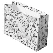 Grand Sac Cadeau Motif (Devant Angle)
